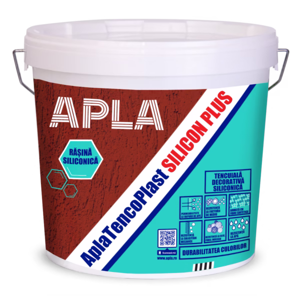 Apla Tencoplast Silicon Plus, Tencuială Decorativă Structurată, Alb – 24kg