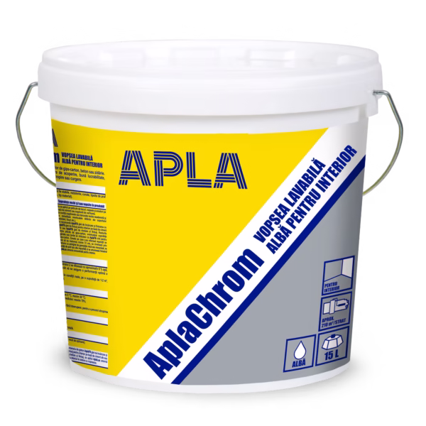 AplaChrom vopsea lavabilă albă pentru interior 25L